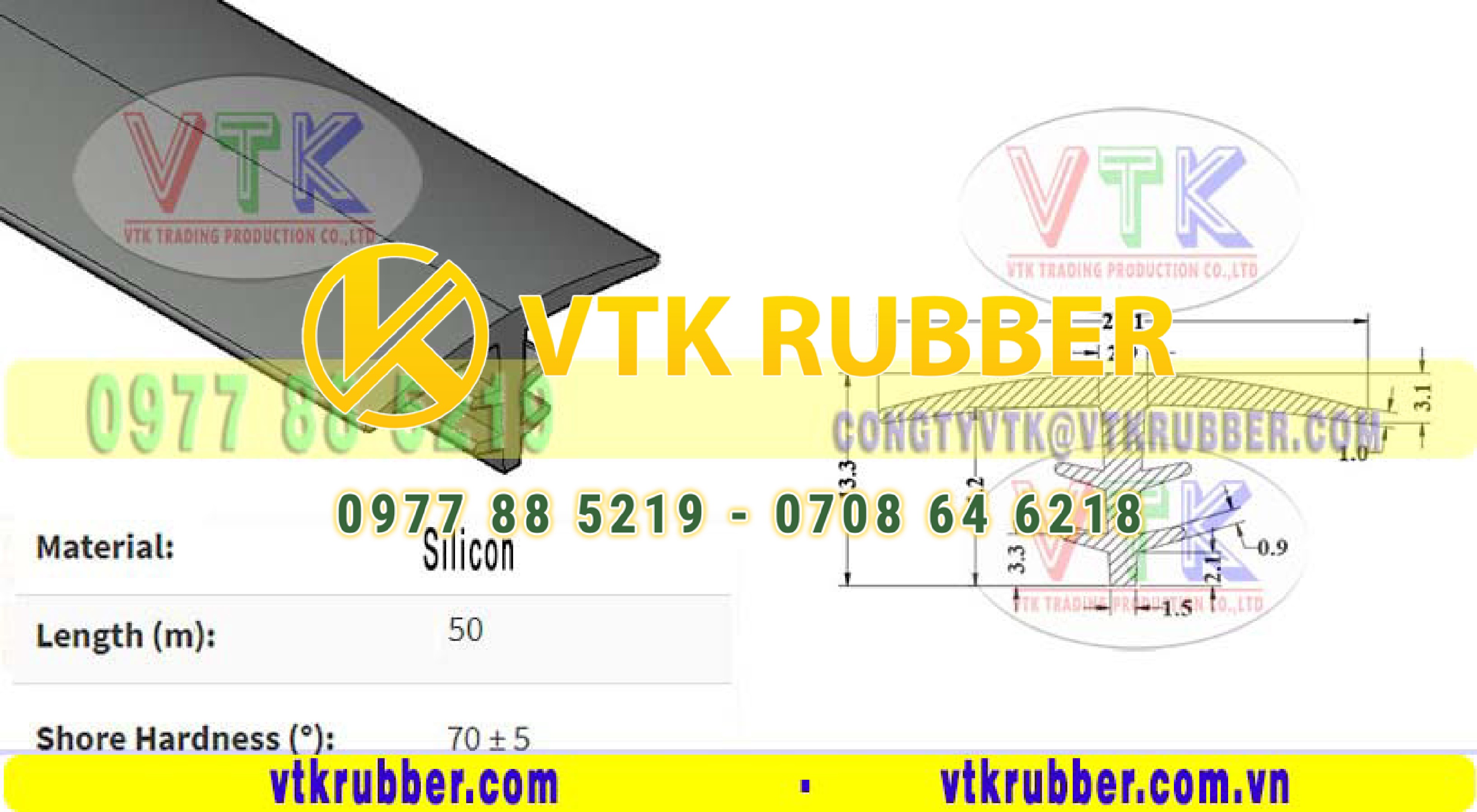 Nơi bán gioăng silicon trắng chịu nhiệt chữ T Sơn La