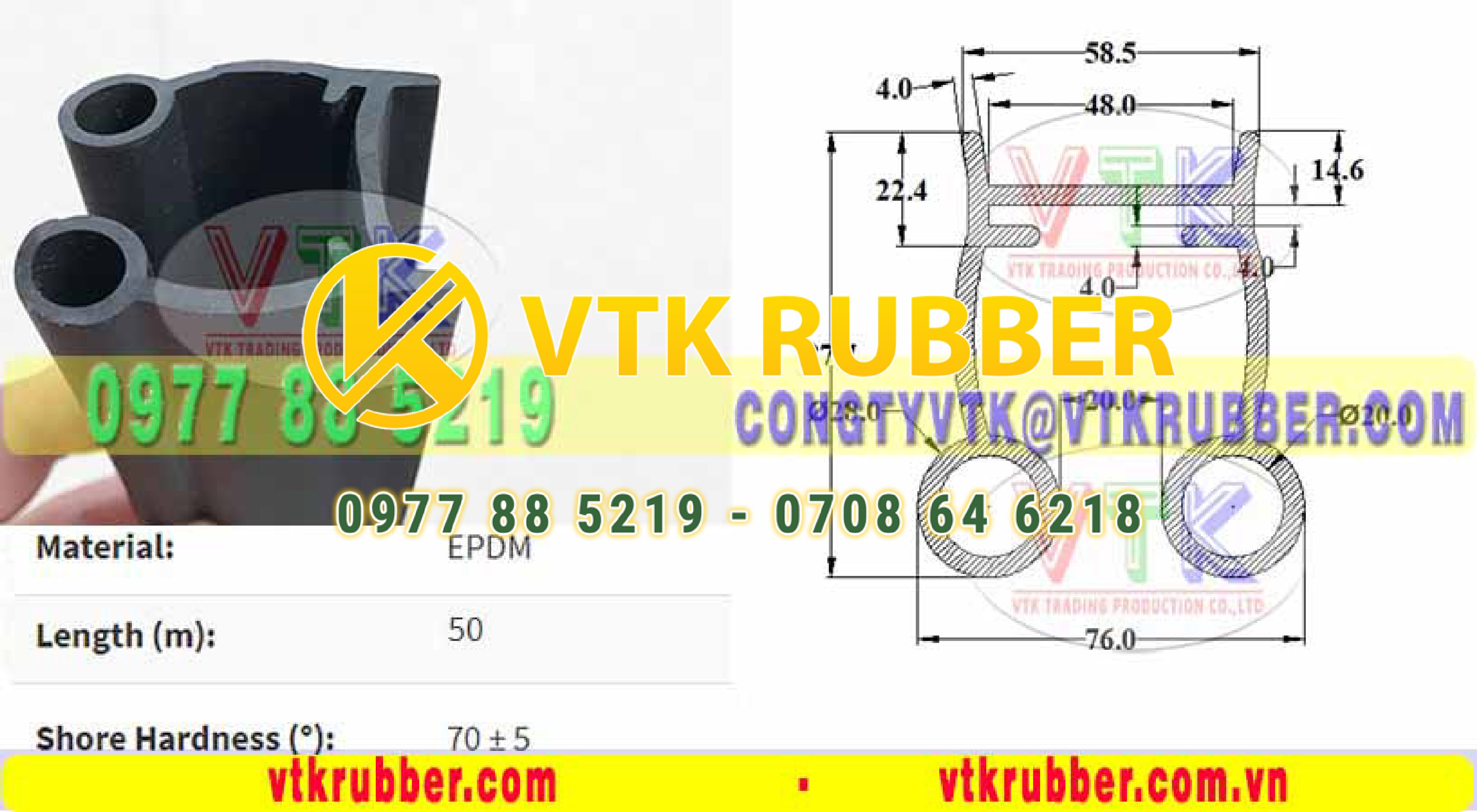 Gioăng ống cửa kính xây dựng bằng cao su