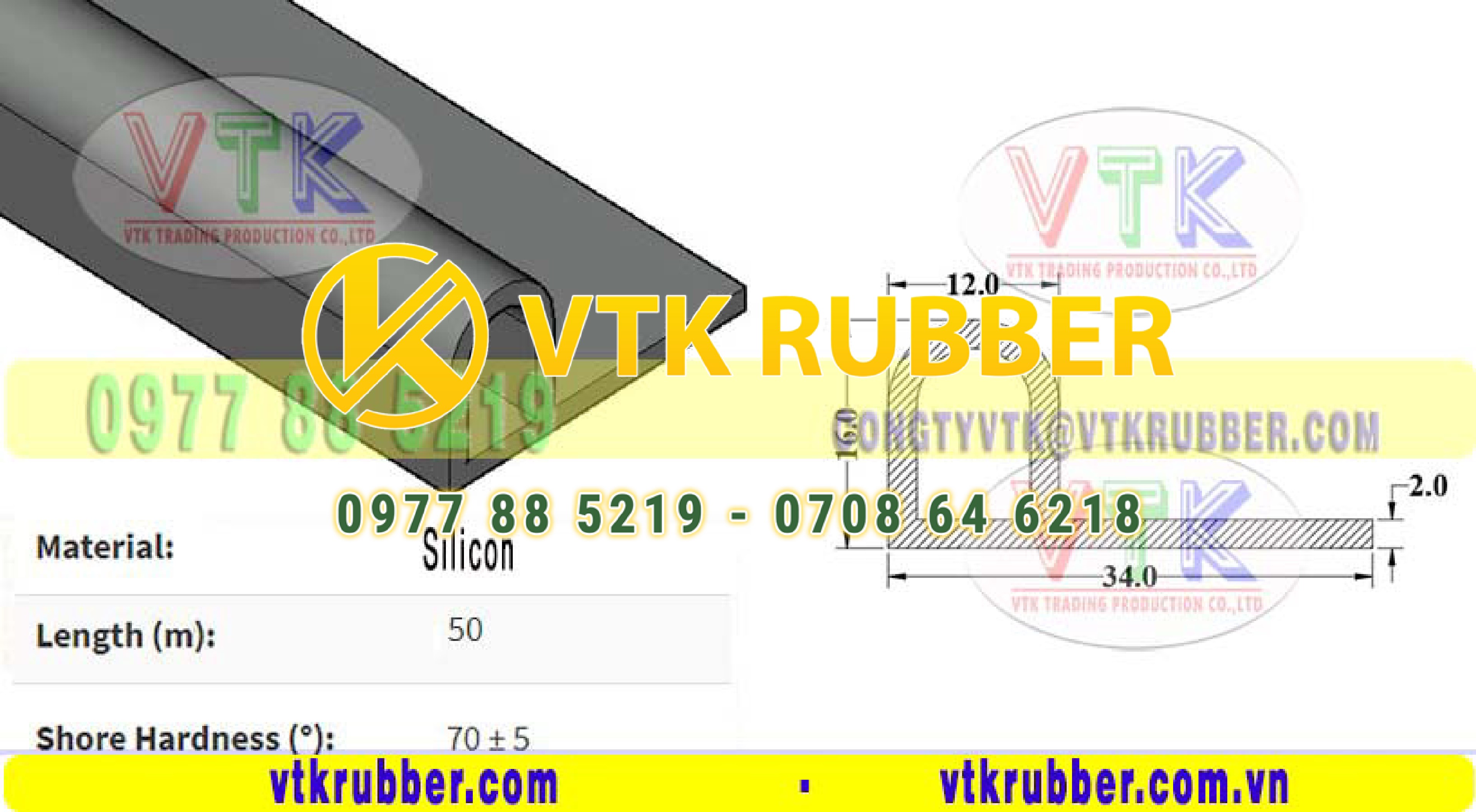 Bán gioăng silicon chịu nhiệt chữ P ở Vĩnh Phúc