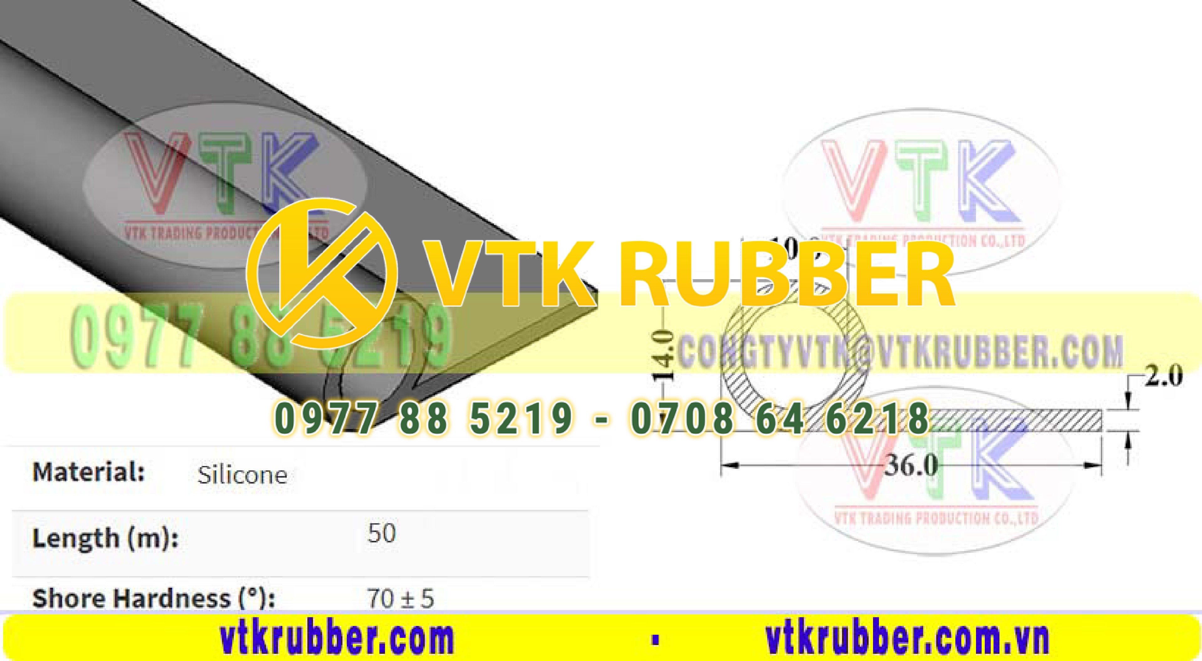 Xưởng cung cấp gioăng silicon chịu nhiệt chữ P Bình Dương