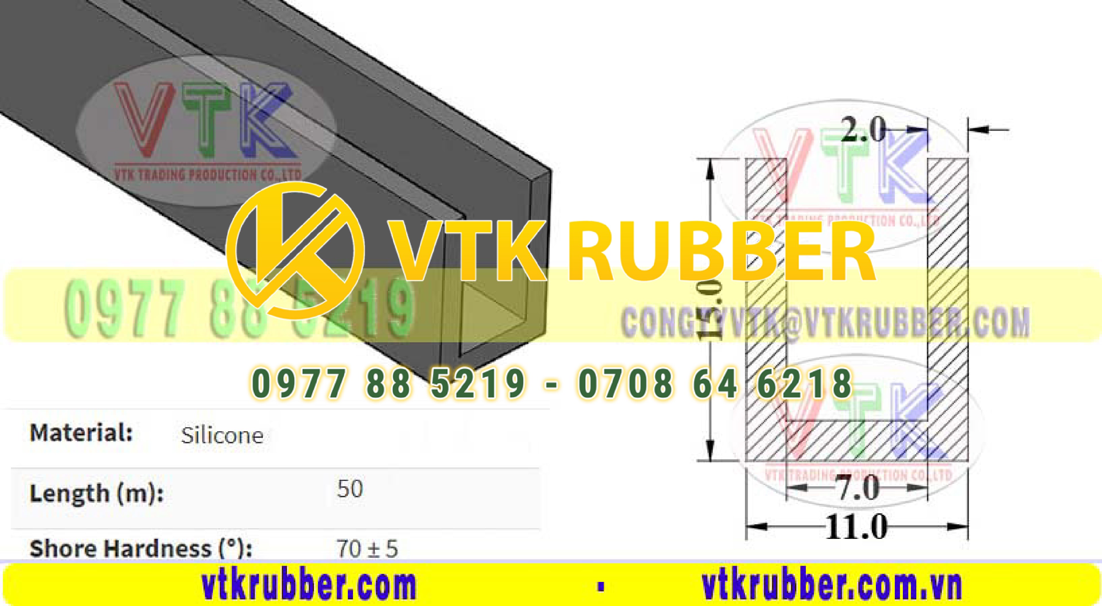 Công ty bán gioăng cao su chịu nhiệt chữ U ở  Đồng Tháp