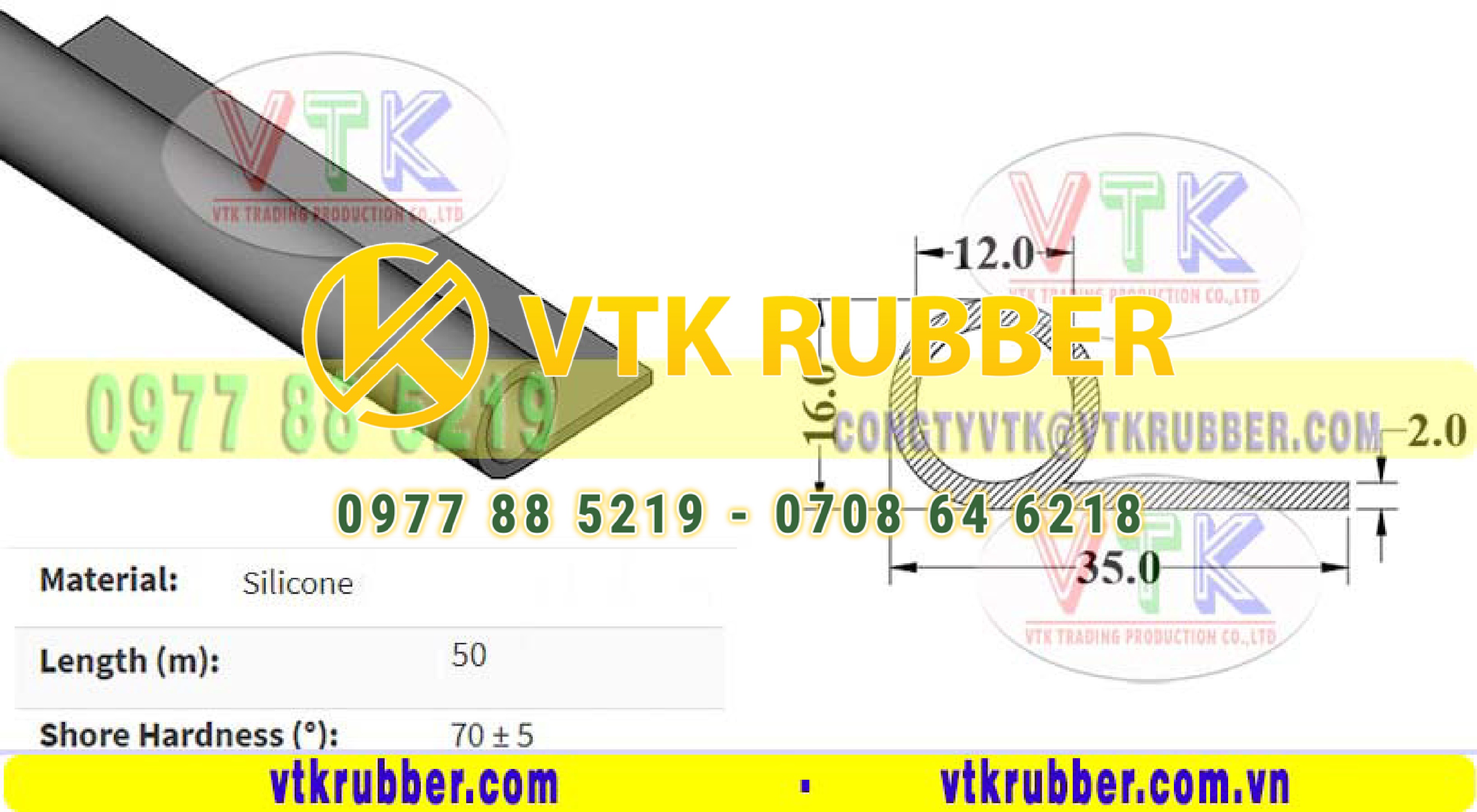 Nơi sản xuất gioăng silicon trắng, đỏ chữ P ở Trà Vinh