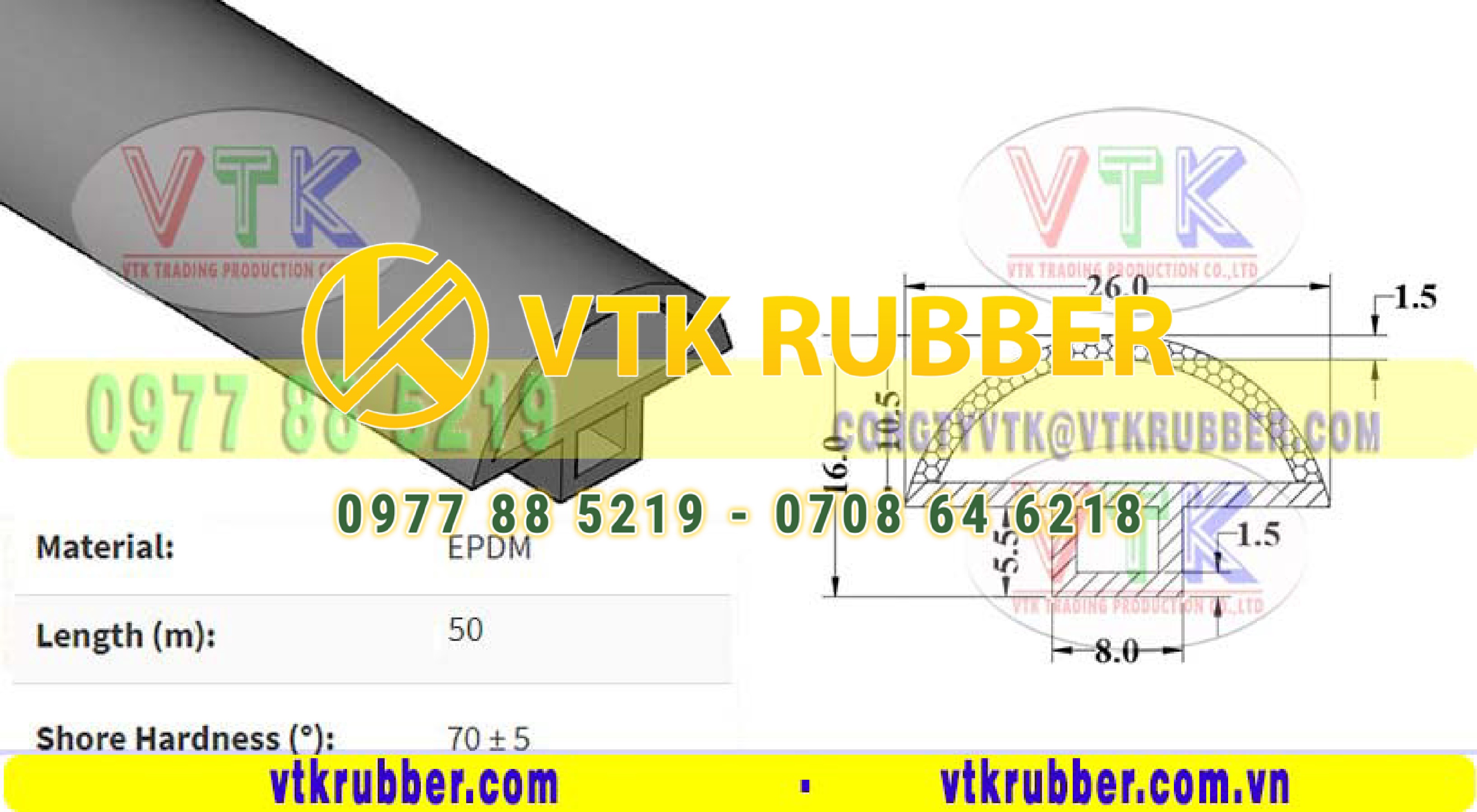 Gioăng cao su cửa kính chịu lực ở Tiền Giang