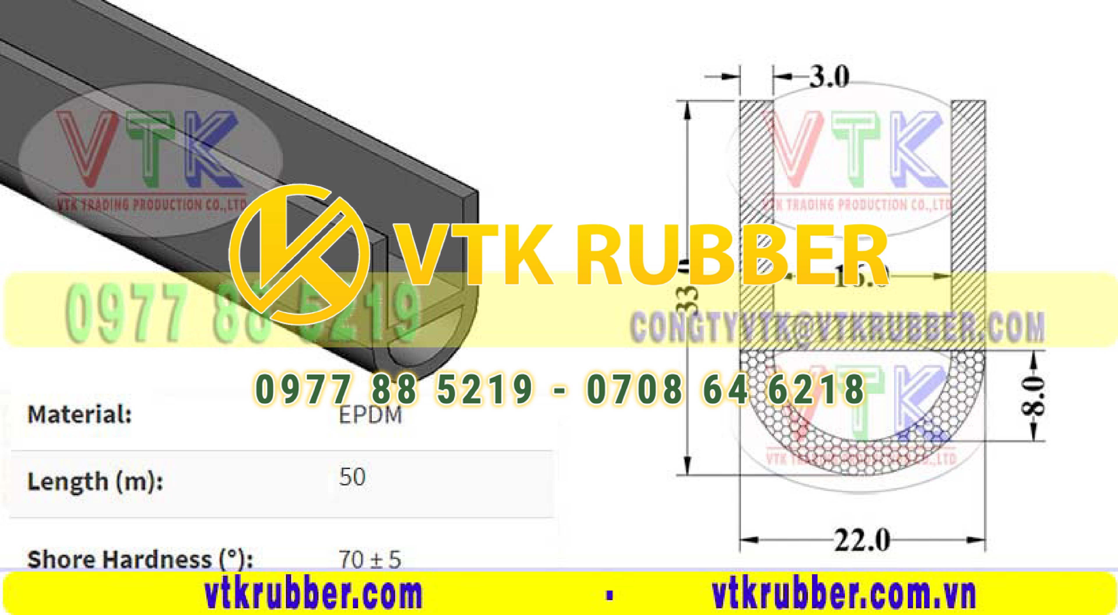 Gioăng xốp chịu lực chữ U ở Trà Vinh