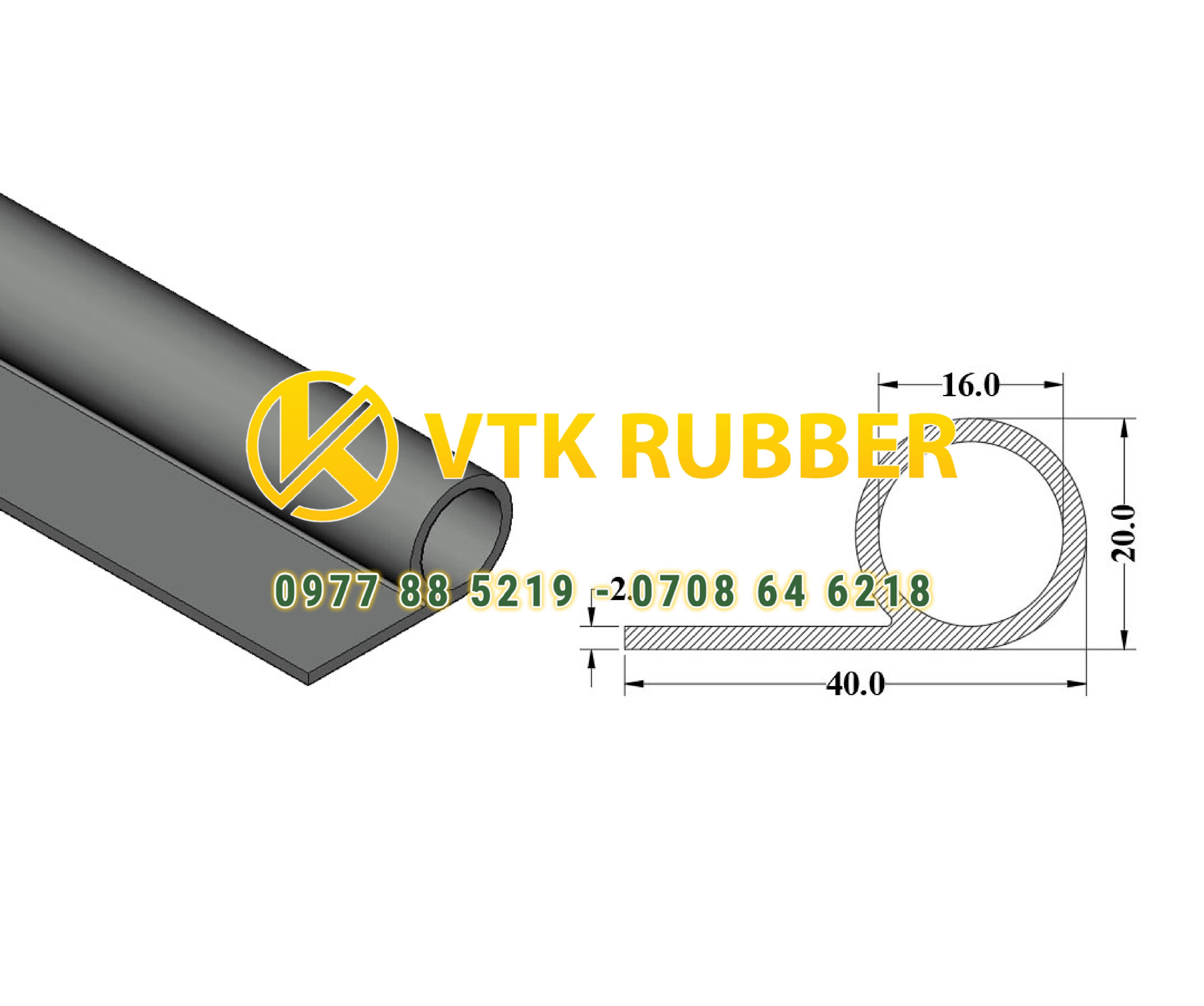 Nơi sản xuất ron silicon chữ P màu đen ở Hưng Yên