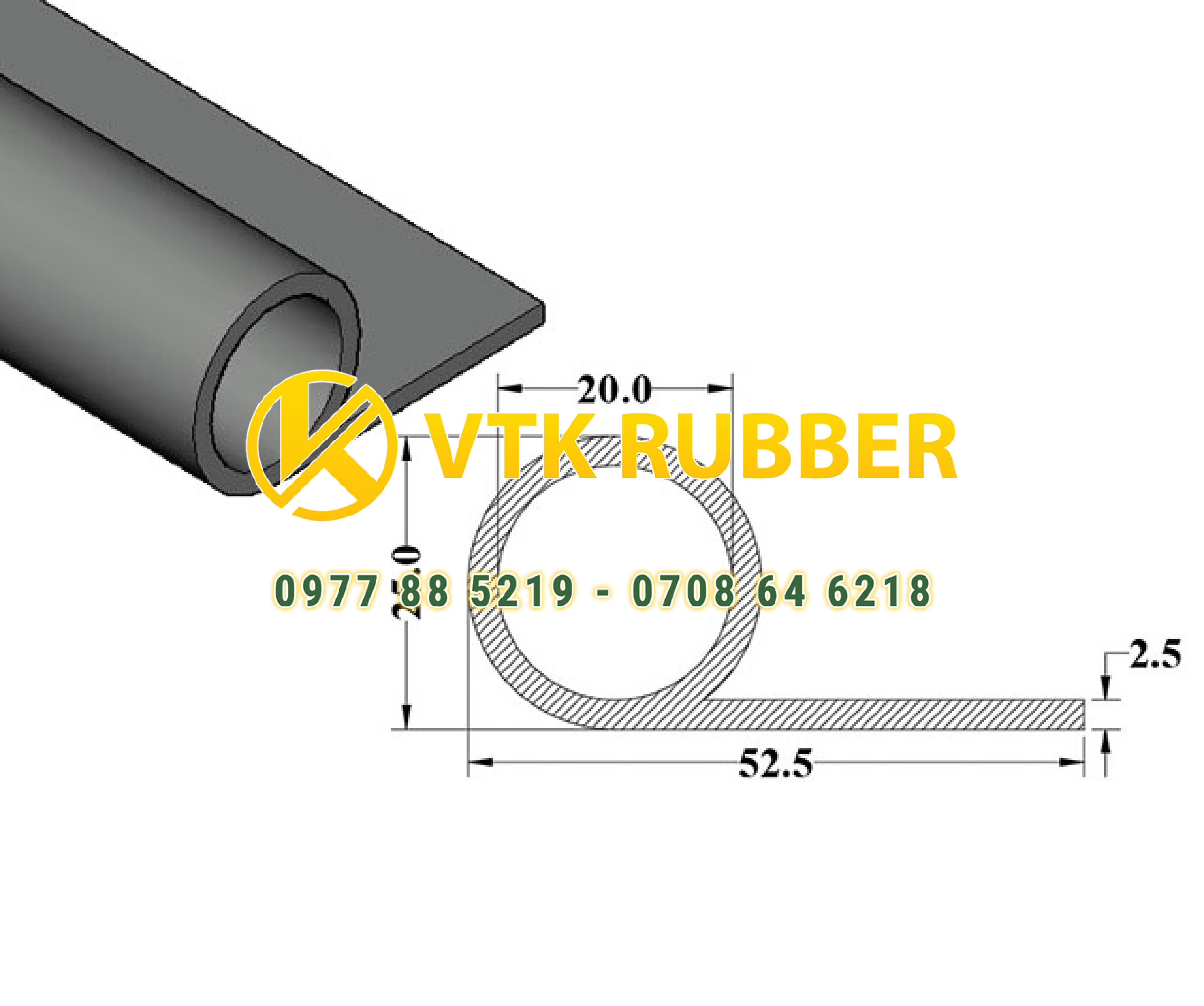 Ron cao su màu đen chữ P ở Thái Nguyên