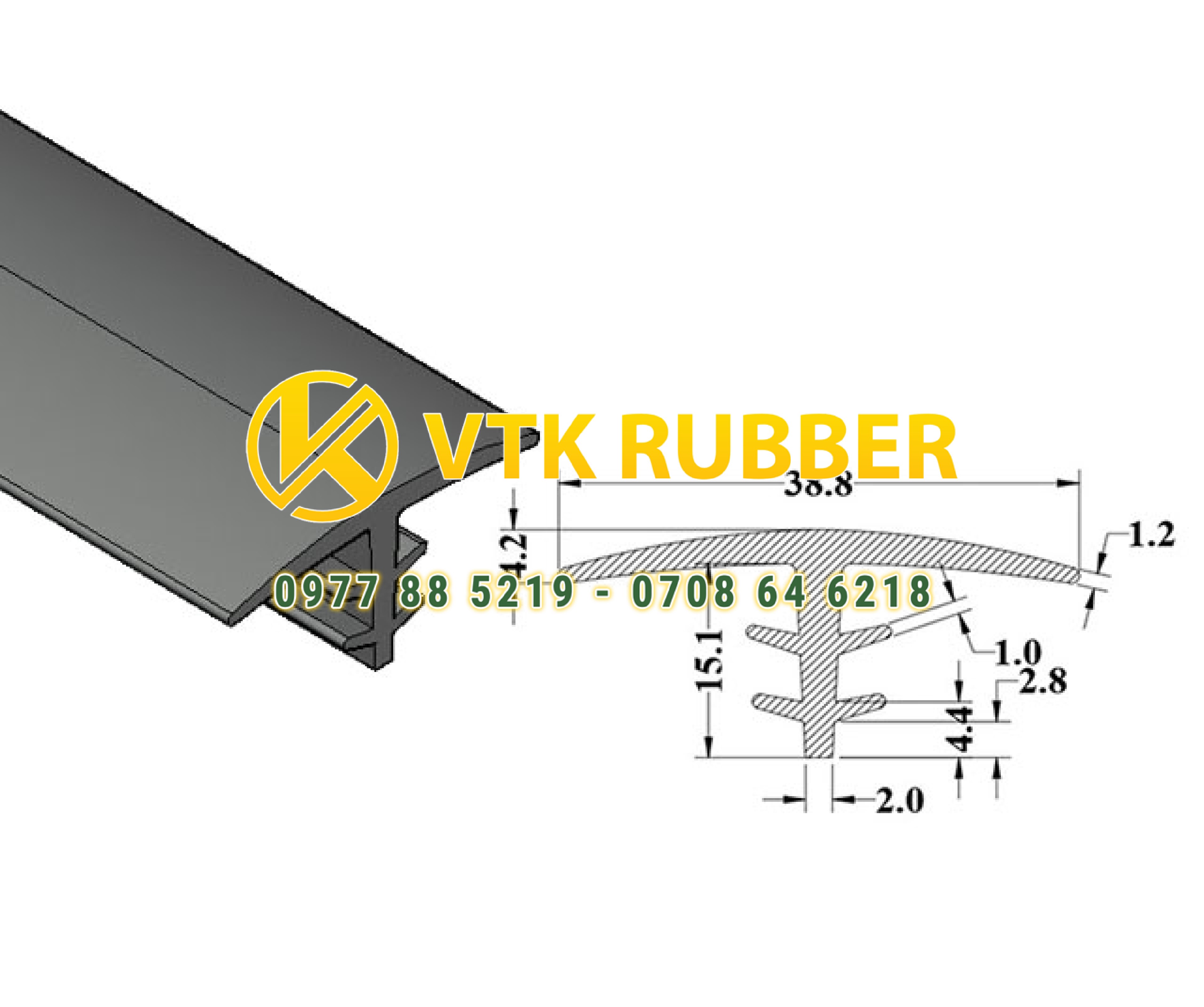 Sản xuất gioăng cao su trắng chữ T silicon chịu nhiệt ở Lai Châu