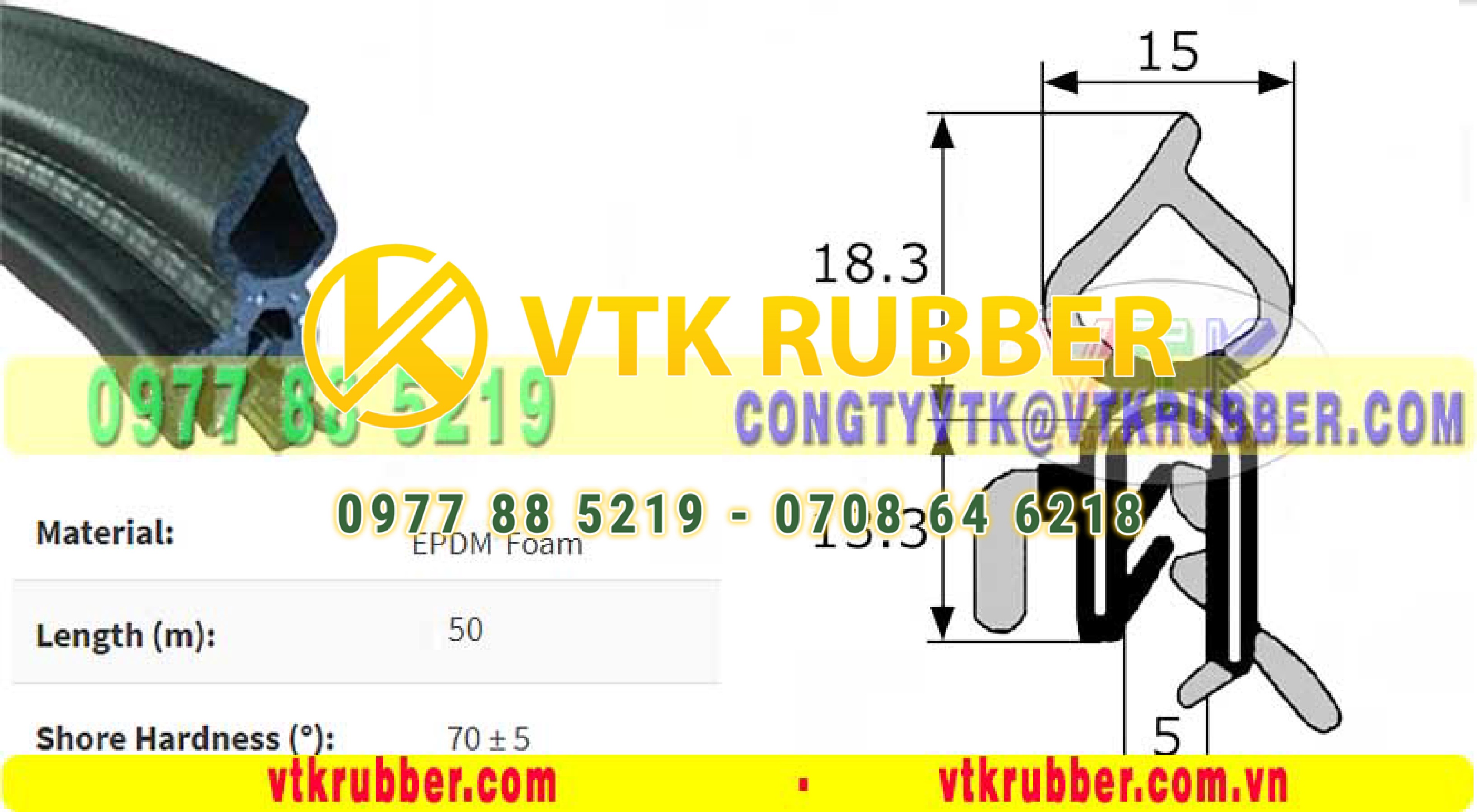 Ron cao su xốp bọc kẽm - 10027