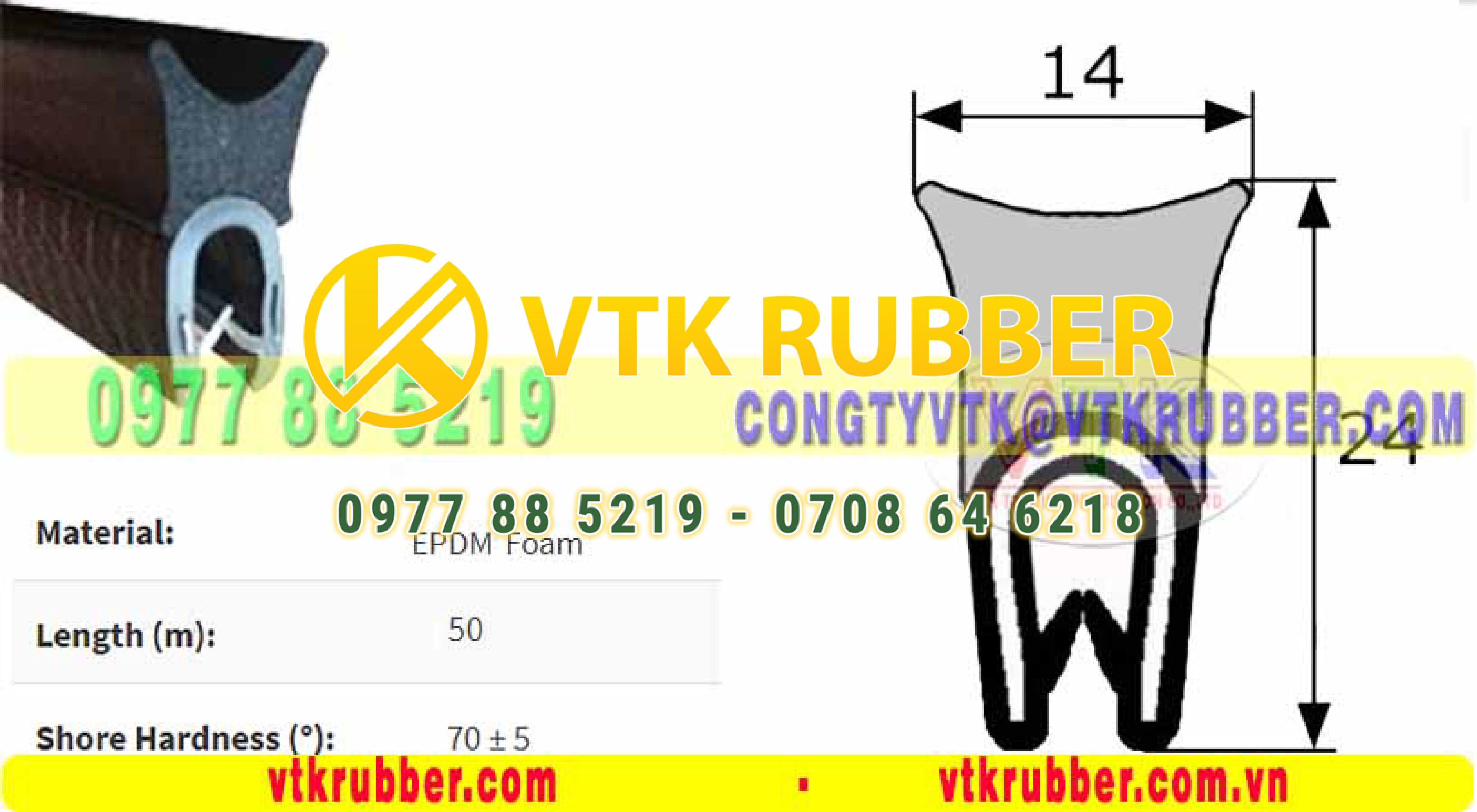 Ron cao su xốp bọc kẽm - 10029