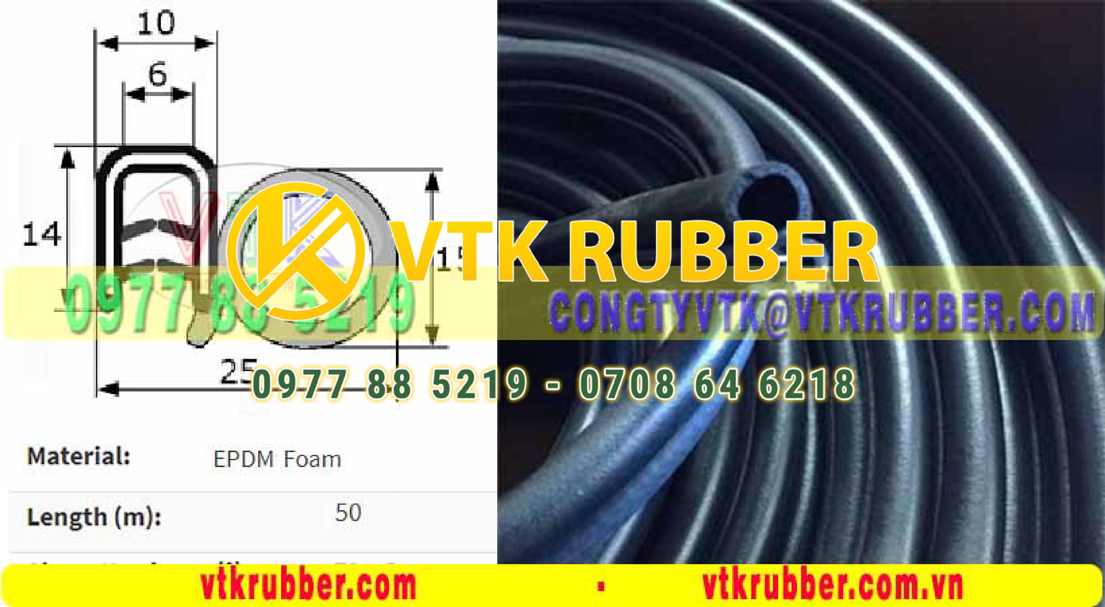 Ron cao su xốp bọc kẽm - 10040