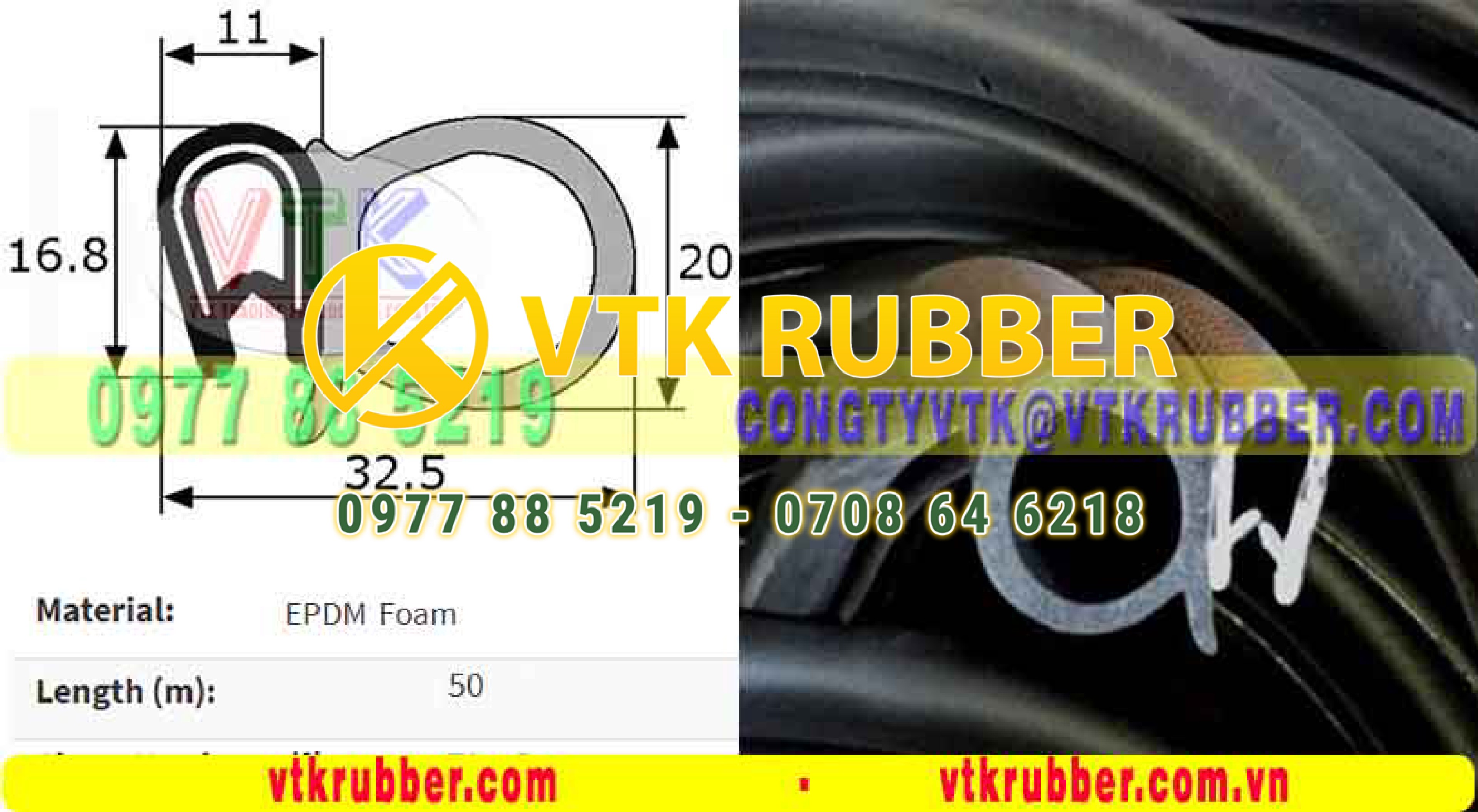 Ron cao su xốp bọc kẽm - 10045