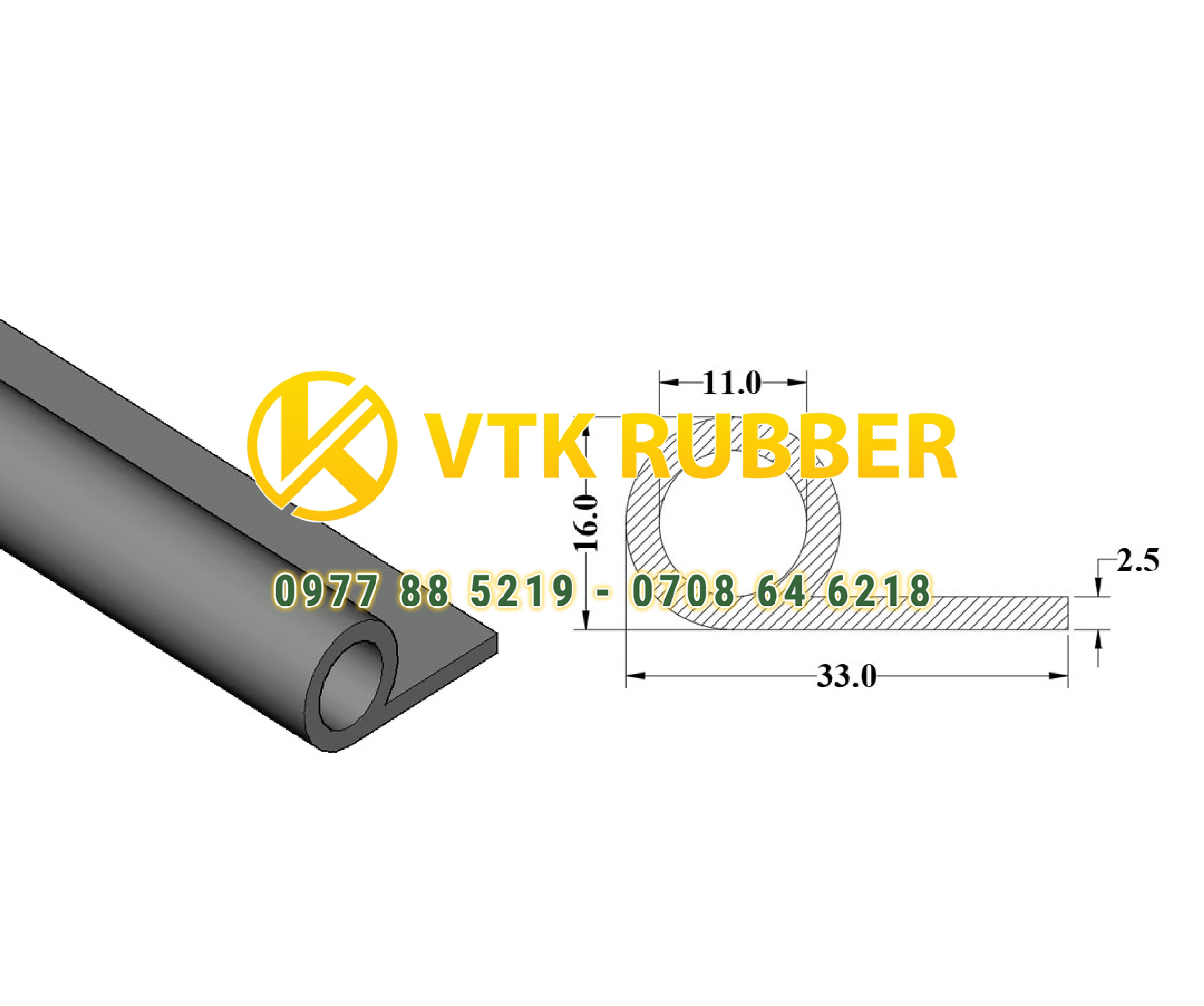 Xưởng sản xuất gioăng silicon trắng chữ P ở Khánh Hoà