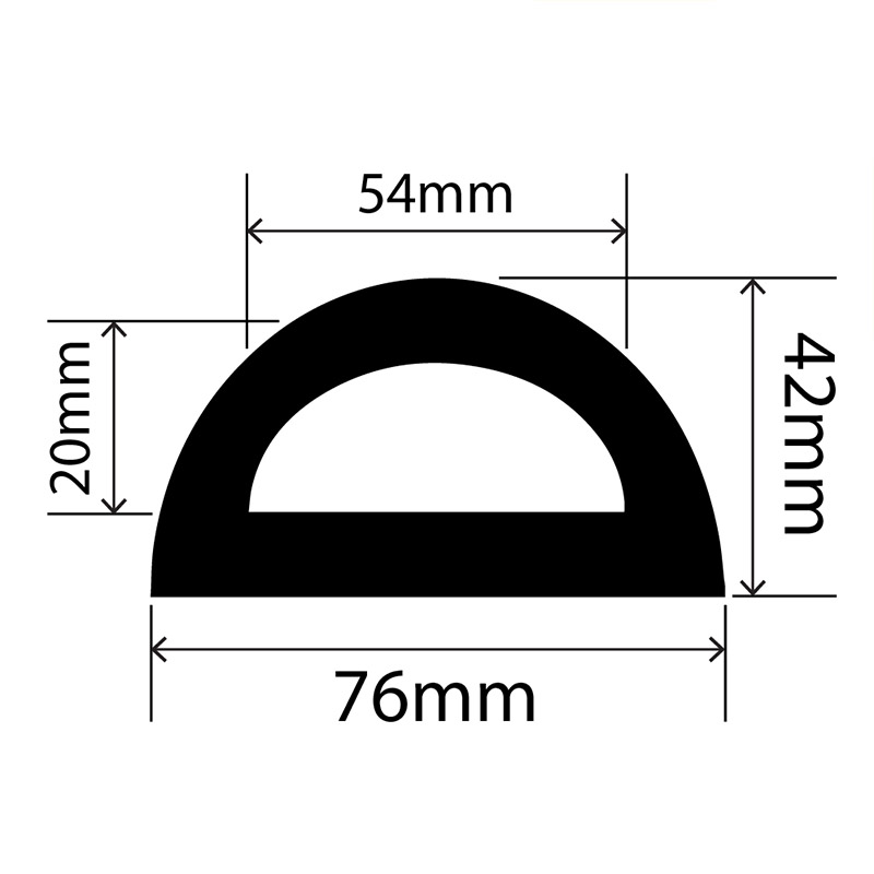 Làm từ EPDM chất lượng cao, ron chữ D chống tia UV, ozone, và thích hợp cho môi trường ngoài trời