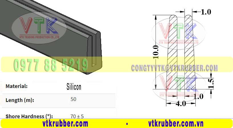 Gia công gioăng silicon trắng chịu nhiệt chữ V Sơn La