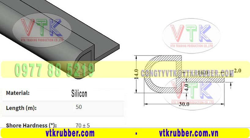 Cơ sở đặt gioăng silicon chữ P màu trắng, đỏ ở Bắc Kạn