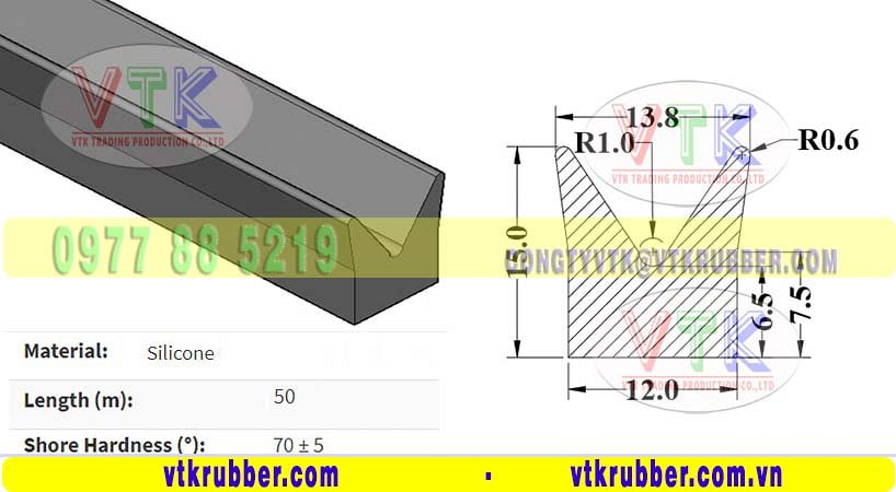 Nơi bán gioăng chèn kính chữ V silicon  Hồ Chí Minh