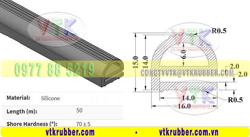 Địa điểm gioăng silicon trắng chữ E ở Trà Vinh
