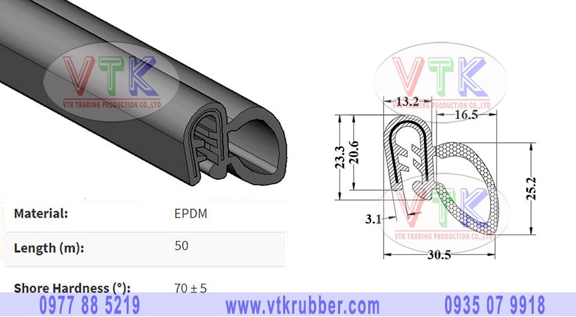 Gioăng cao su xốp bọc lớp kẽm cánh tủ điện ở Lâm Đồng