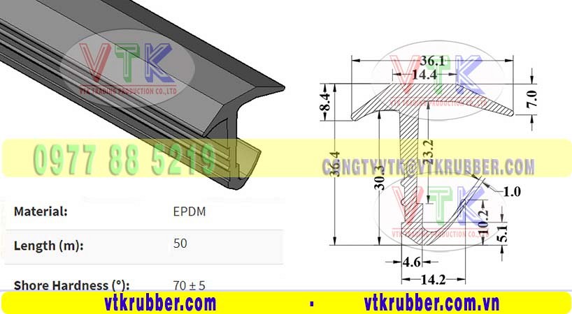 Gioăng cao su chịu lực chữ J thùng xe ở Bình Phước