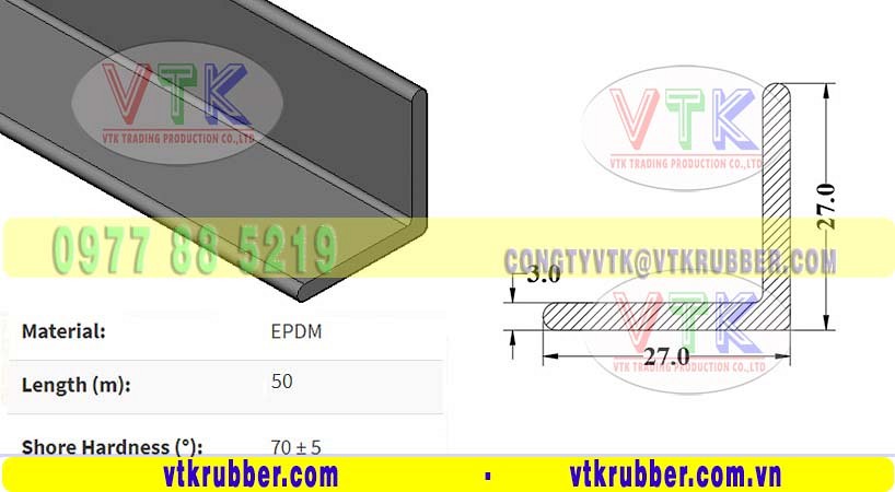 Nhà máy sản xuất cao su EPDM đen chữ L ở Bình Dương