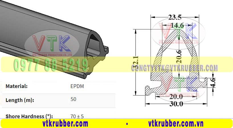 Địa chỉ bán gioăng cao su EPDM, NBR chữ D ở Hậu Giang