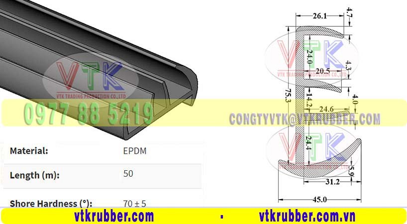 Cơ sở cung cấp gioăng cao su cửa thùng xe đông lạnh ở Hậu Giang