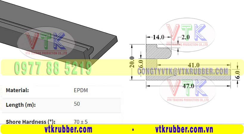 Gioăng đệm cao su EPDM, NBR chữ L ở Cần Thơ