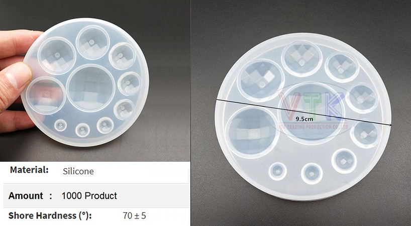 Ron silicone đúc khối tròn 95mm