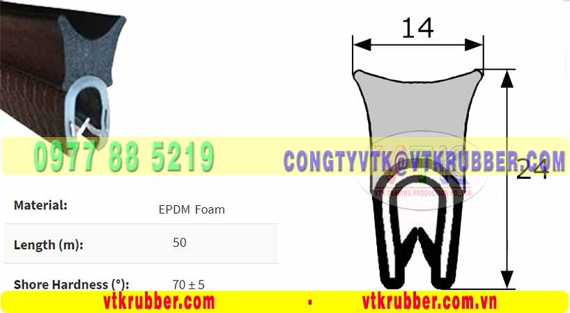 Ron cao su xốp bọc kẽm - 10029