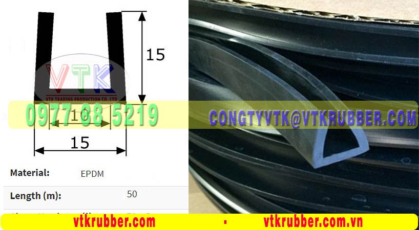 Ron chữ U chống trầy xước cửa