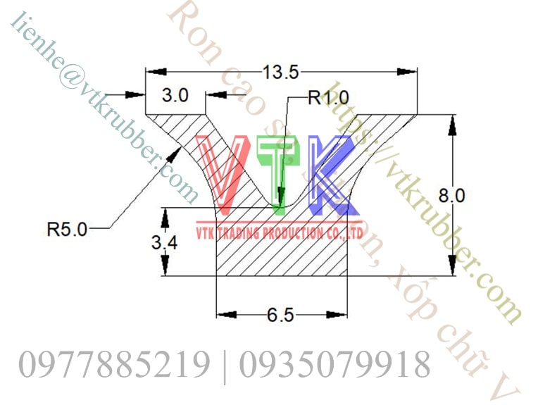 ban ve ky thuat ron nep cao su silicon xop chu V 01 min