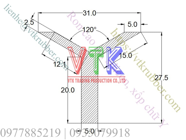 ban ve ky thuat ron nep cao su silicon xop chu Y 05 min